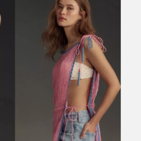 HOST PICK: Brand New By Anthropologie Crochet Side-Slit Tunic - Picture 4 of 9